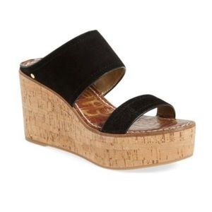 Sam Edelman Dali Suede Cork Wedge Sandal